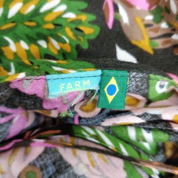 Farm Rio Tropical Jungle Ruffle Mini Dress Small - Picture 7 of 7